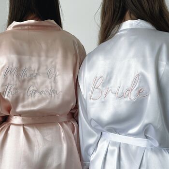 Pink Embroidered Bridesmaid Robes, 3 of 5