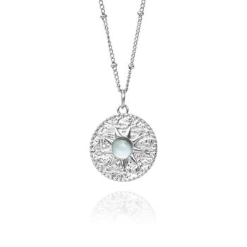 Aquamarine Sun Necklace, 6 of 8