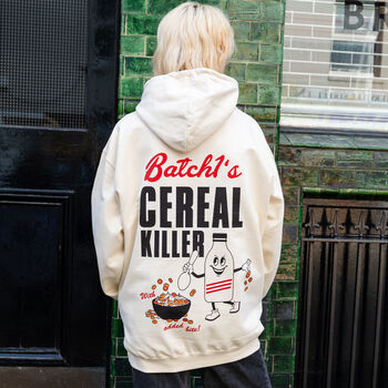 Cereal Killer Unisex Graphic Hoodie In Vanilla, 3 of 6