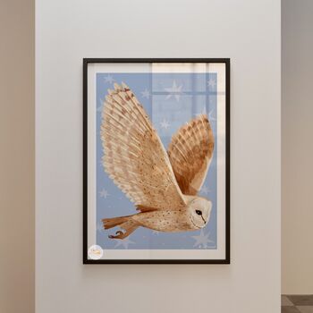 Barn Owl Art Print: British Wildlife Wall Decor, 5 of 9
