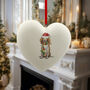 Sprocker Red And White Ceramic Bauble, thumbnail 3 of 4
