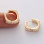 Emily Gold Square Hoop Earrings, thumbnail 2 of 5