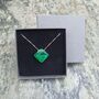 Emerald Green Glass Pendant Necklace, thumbnail 4 of 8