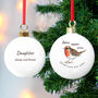 Personalised Robins Appear Memorial Bauble, thumbnail 5 of 5