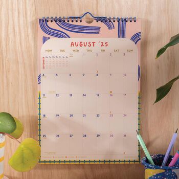 2025–2026 Mid Year Calendar | Colour Flow | July Start | A4, 4 of 8