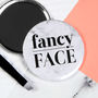 Fancy Face Pocket Mirror Or Badge, thumbnail 1 of 2