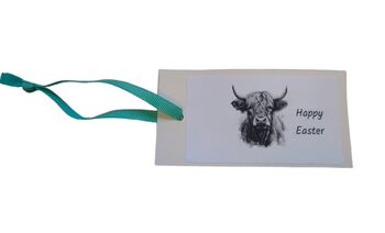 Happy Easter Highland Cow, Easter Gift Card And Box, 5 of 8
