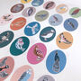 Oval Bird Stickers, thumbnail 3 of 6