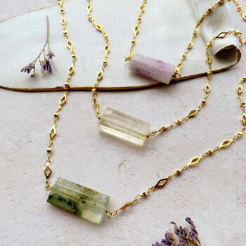 Gemstone And Diamond Link Necklace, 5 of 11