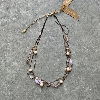 Crystal Collaboration Bronze/Winter White/Rose Necklace, 3 of 4