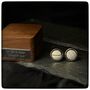 Personalised Football Leather Cufflinks, thumbnail 8 of 11