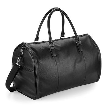 Personalised Classic Faux Leather Garment Weekender Bag, 9 of 10