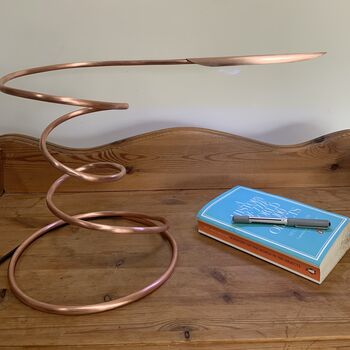 Spiral Copper Desk Lamp, Task Light, Bedside Lamp, 2 of 8