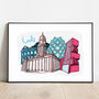 Leeds Skyline Landmarks Print, thumbnail 1 of 5