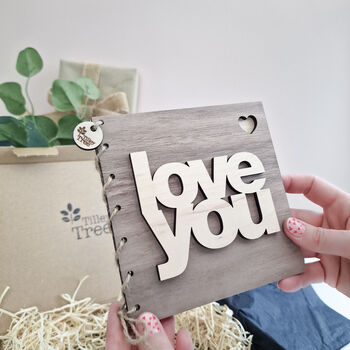 Personalised Wooden Valentine's Or Anniversary Card, 6 of 7