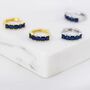 Minimalist Sapphire Blue Cz Huggie Hoop Earrings, thumbnail 5 of 11