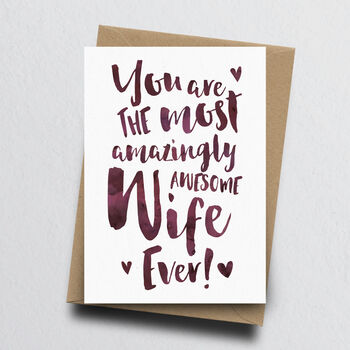 'The Most Amazingly Awesome Wife' Greeting Card, 2 of 2