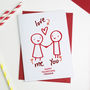Couple Doodle Valentines Card, thumbnail 2 of 2