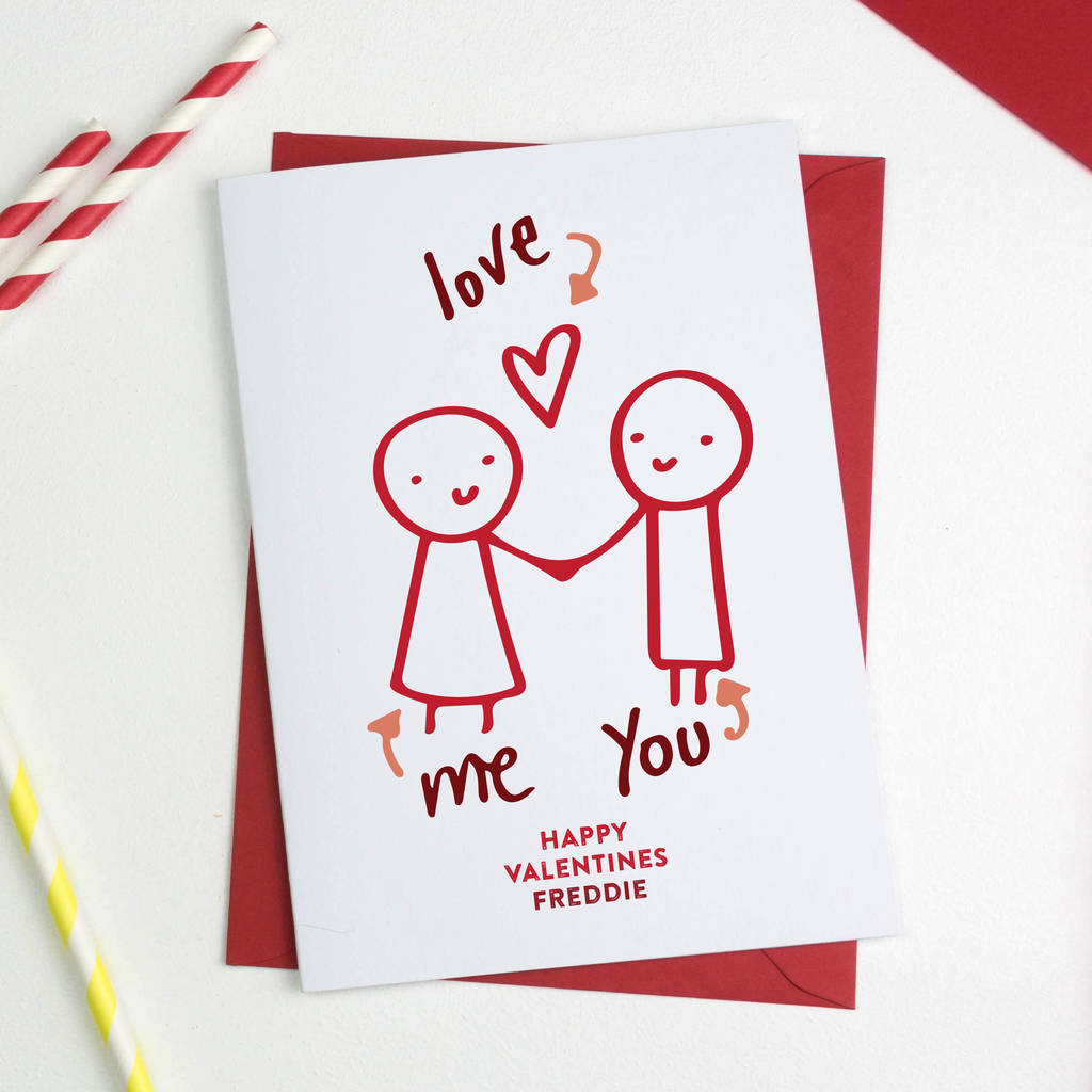Couple Doodle Valentines Card By A is for Alphabet | notonthehighstreet.com