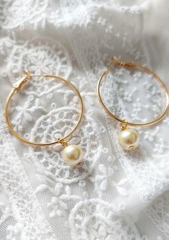 Charm Gold Plated Hoop Earrings Mothers Day Jewellery, 10 of 10