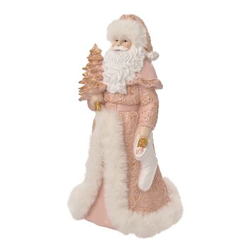 Blush Pink Opulent Santa Ornament, 3 of 4