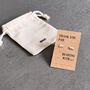 Thank You Sterling Silver Bear Earrings, thumbnail 4 of 9