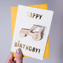 Personalised Tractor Birthday Badge Card, thumbnail 1 of 5