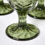 Set Of Four Botanical Fern Green Wine Goblets, thumbnail 4 of 7