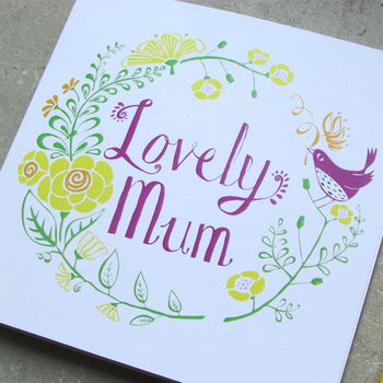 'Lovely Mum' Mother's Day Card, 2 of 4