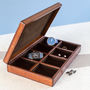 Personalised Leather Cufflink Box Large, thumbnail 2 of 11