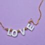 Personalised Christmas Holiday Gold Love Shell Necklace, thumbnail 3 of 5