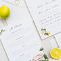 Mediterranean Lemons Wedding Invitation Set, thumbnail 3 of 10