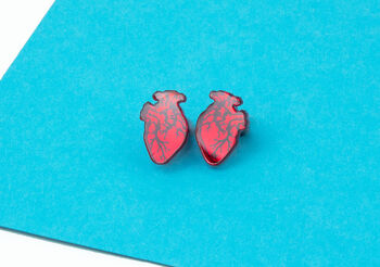 Anatomical Red Heart Stud, 4 of 5