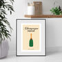 Personalised 'Champagne Spoken Here' Print, thumbnail 3 of 6
