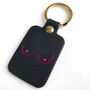 Black Leather Boob Keyring, thumbnail 2 of 3