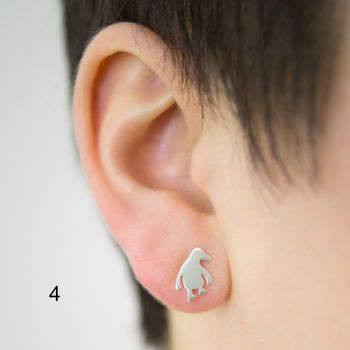 Sterling Silver Penguin Earrings, 5 of 8