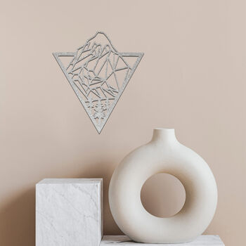 Modern Geometric Mountain And Forest Metal Wall Art, 10 of 12