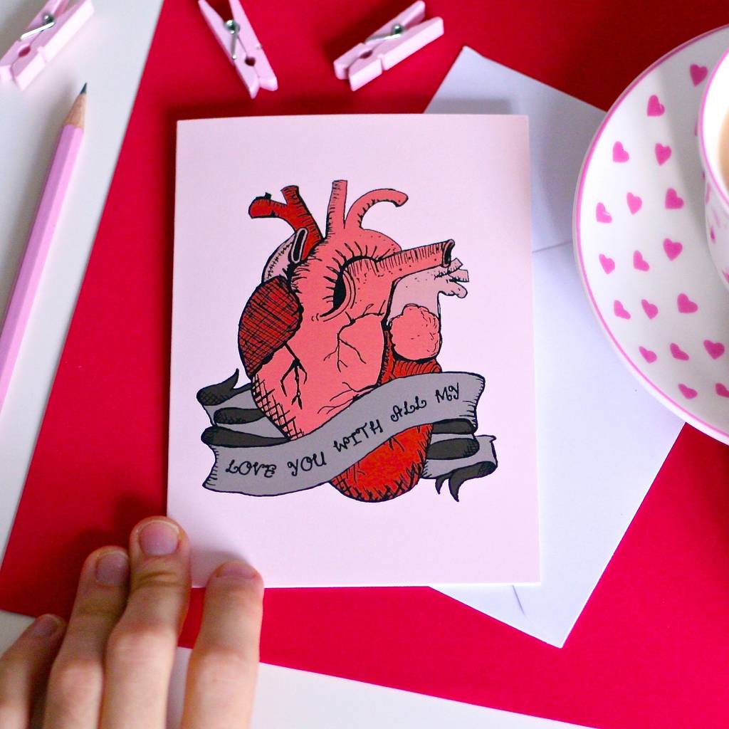 Anatomical Heart Valentine's Card, 1 of 3