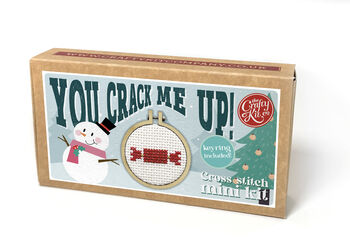 You Crack Me Up! Christmas Mini Matchbox Cross Stitch Kit, 2 of 5