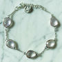 Silver Gem Bracelet Rose Quartz, thumbnail 2 of 3