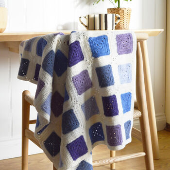 Five Colour Granny Square Crochet Blanket Kit, 3 of 11