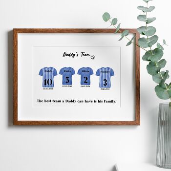 Family Team Print Personalised Father's Day Gift, 4 of 5