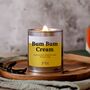 Bum Bum Cream Crackle Wick Candle For Summer Holiday Inspired Candle, thumbnail 1 of 7