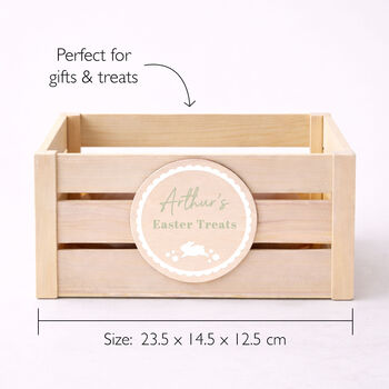 Personalised Easter Bunny Crate Treat Activity Box Easter Gift Idea, 2 of 6