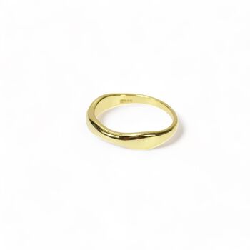 Irregular Band Ring, Gold Vermeil On 925 Silver, 2 of 10