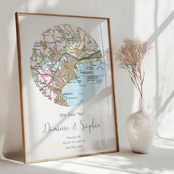 The Place We Got Engaged Ordnance Survey Landranger Personalised Map Print Engagement Gift, 7 of 12