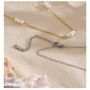 Monaco D’or Gold Pearl Dainty V Blossom Charm Necklace, thumbnail 1 of 4