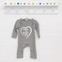 Happy First Mother's Day Heart Babygrow, thumbnail 8 of 9
