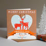Deerly Wife Christmas Card, thumbnail 2 of 2