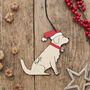 Golden Retriever Dog Christmas Decoration Personalisation Available, thumbnail 2 of 6